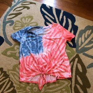 fun t-shirt with tie in the front